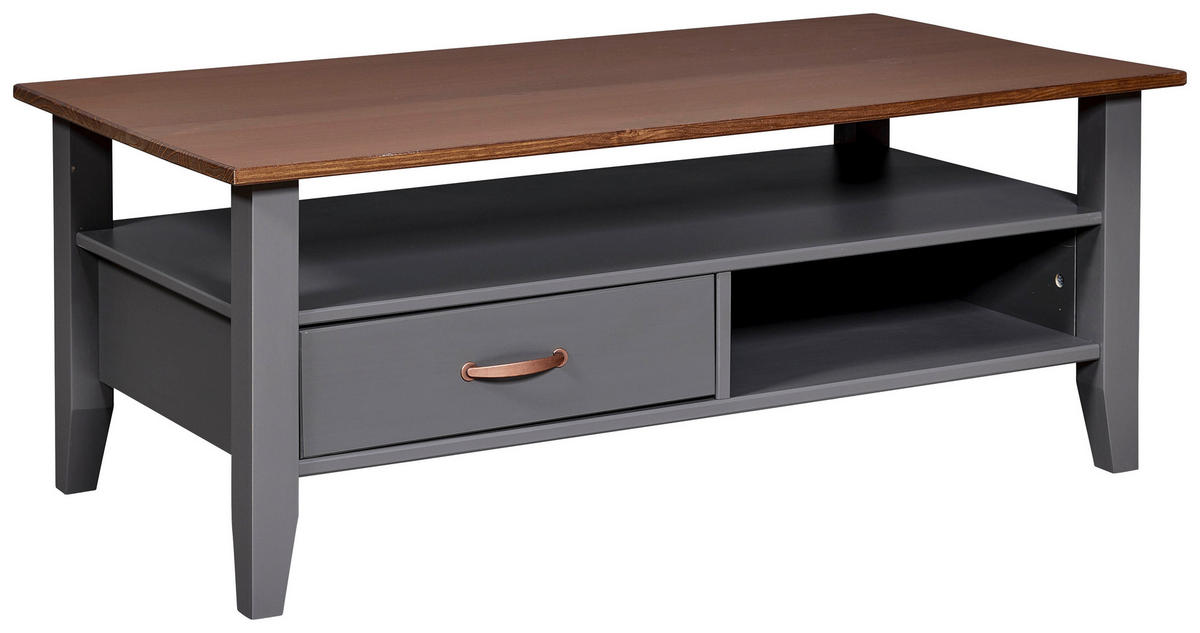 Couchtisch LUZERNA grau lackiert B/H/L: ca. 45x60x115 cm LUZERNA - grau (115,00/45,00/60,00cm) - Inter Link