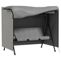 Outsunny Abdeckplane grau Polyester B/H/L: ca. 114x177x152 cm Abdeckhaube_für_Hollywoodschaukeln - grau (152,00/114,00/177,00cm) - Outsunny