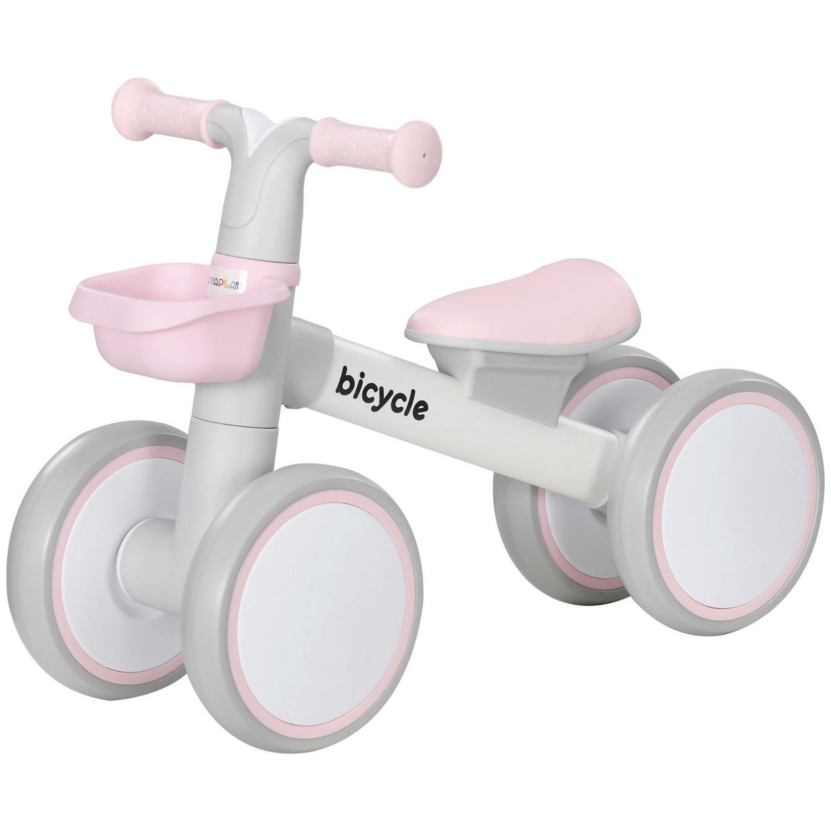 AIYAPLAY Kinderlaufrad weiß B/H/L: ca. 27x39x56 cm Kinderlaufrad - weiß/rosa (56,00/27,00/39,00cm) - AIYAPLAY