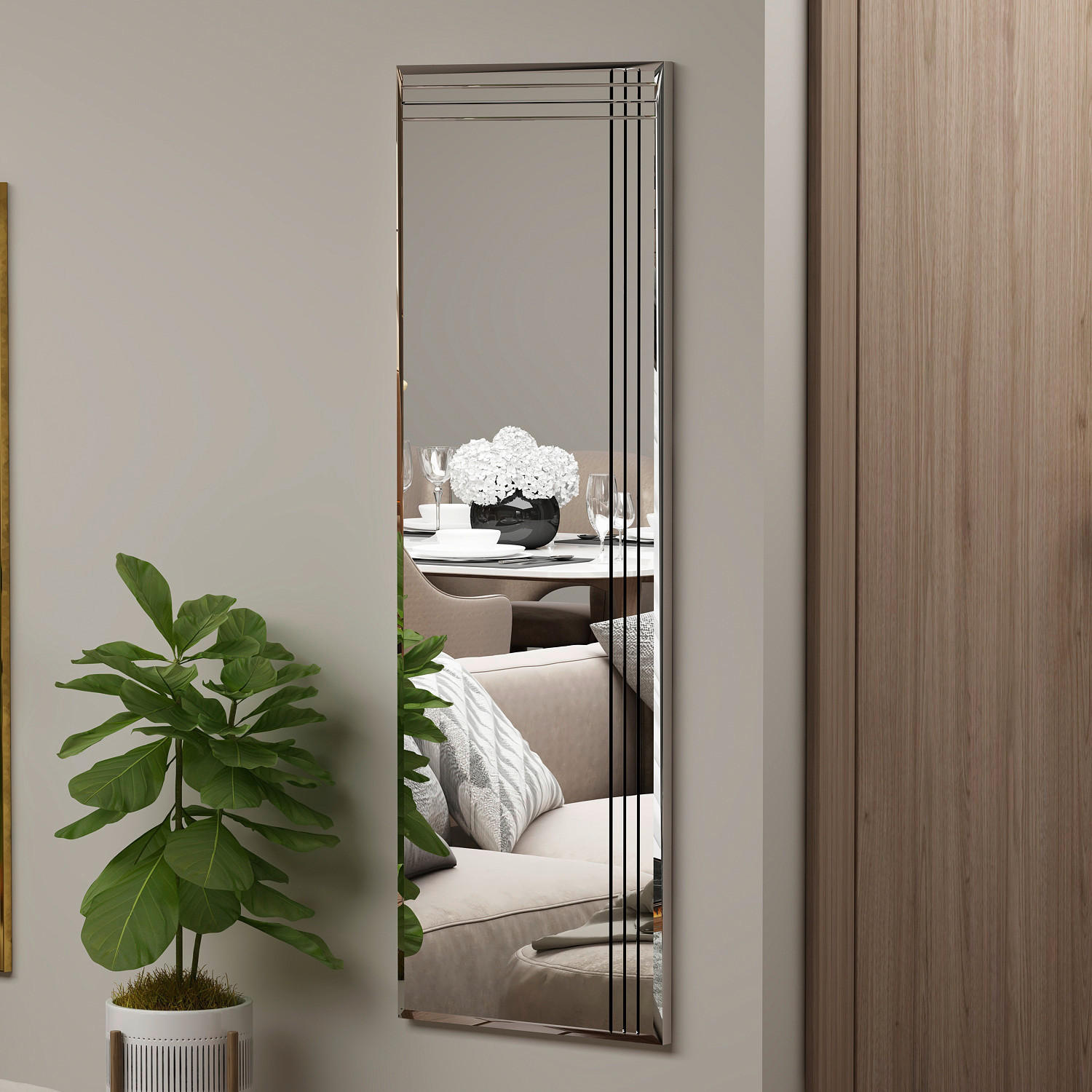 Wandspiegel Troi B/H/T: ca. 40x120x3,5 cm Troi - (40,00/120,00/3,50cm) - moebel17