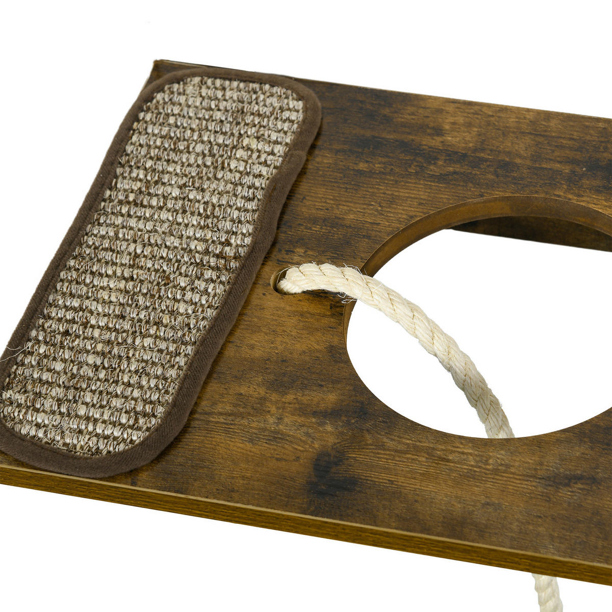 PawHut Katzenregal-Set braun Sisal B/H/L: ca. 29x8,5x136 cm Katzenregal-Set - braun/cremeweiß (136,00/29,00/8,50cm) - PawHut