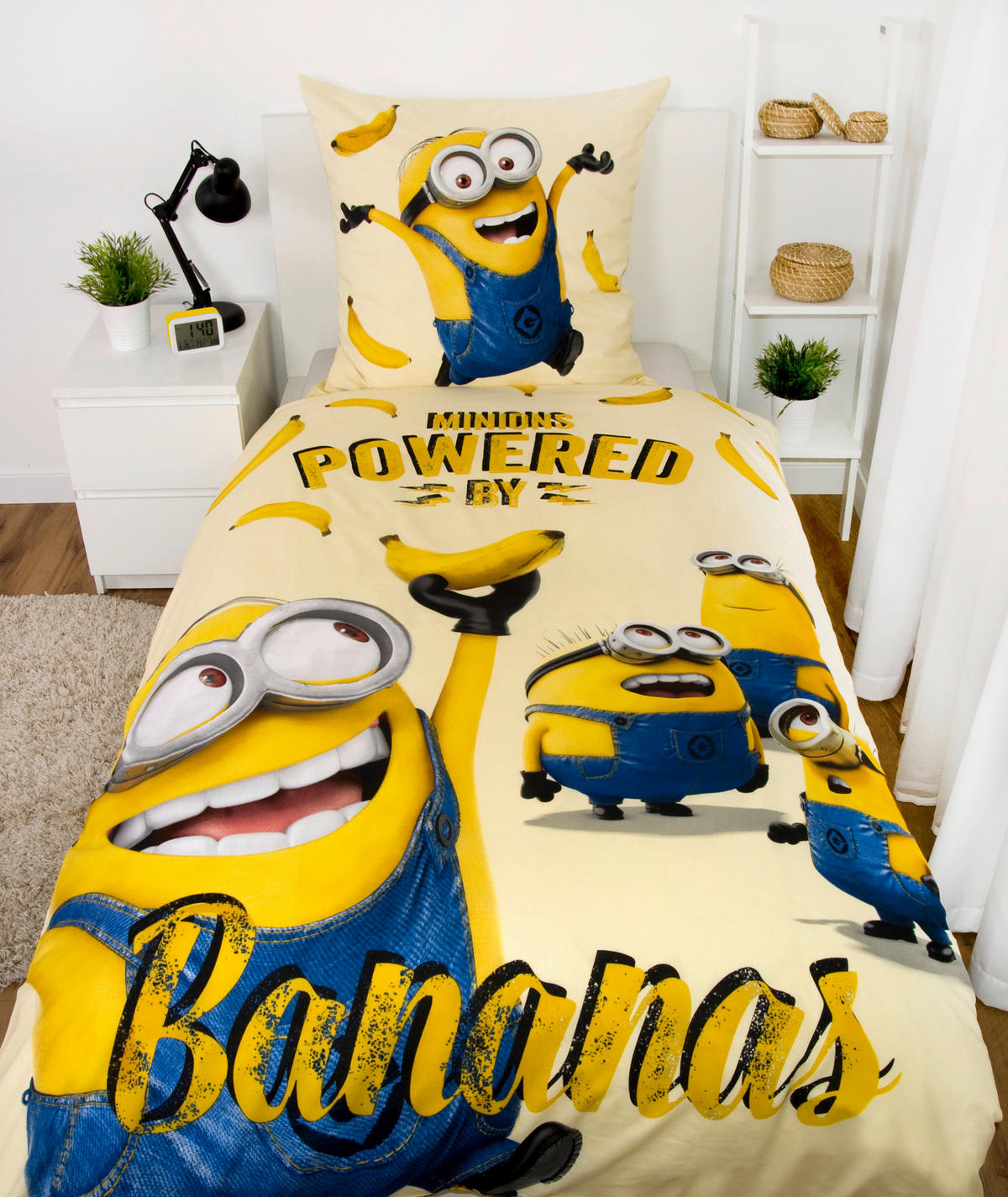 Baumwoll Wende Bettwäsche Minions Renforce Multi Baumwolle B/L: ca. 135x200 cm Minions - Multi (135,00/200,00cm)