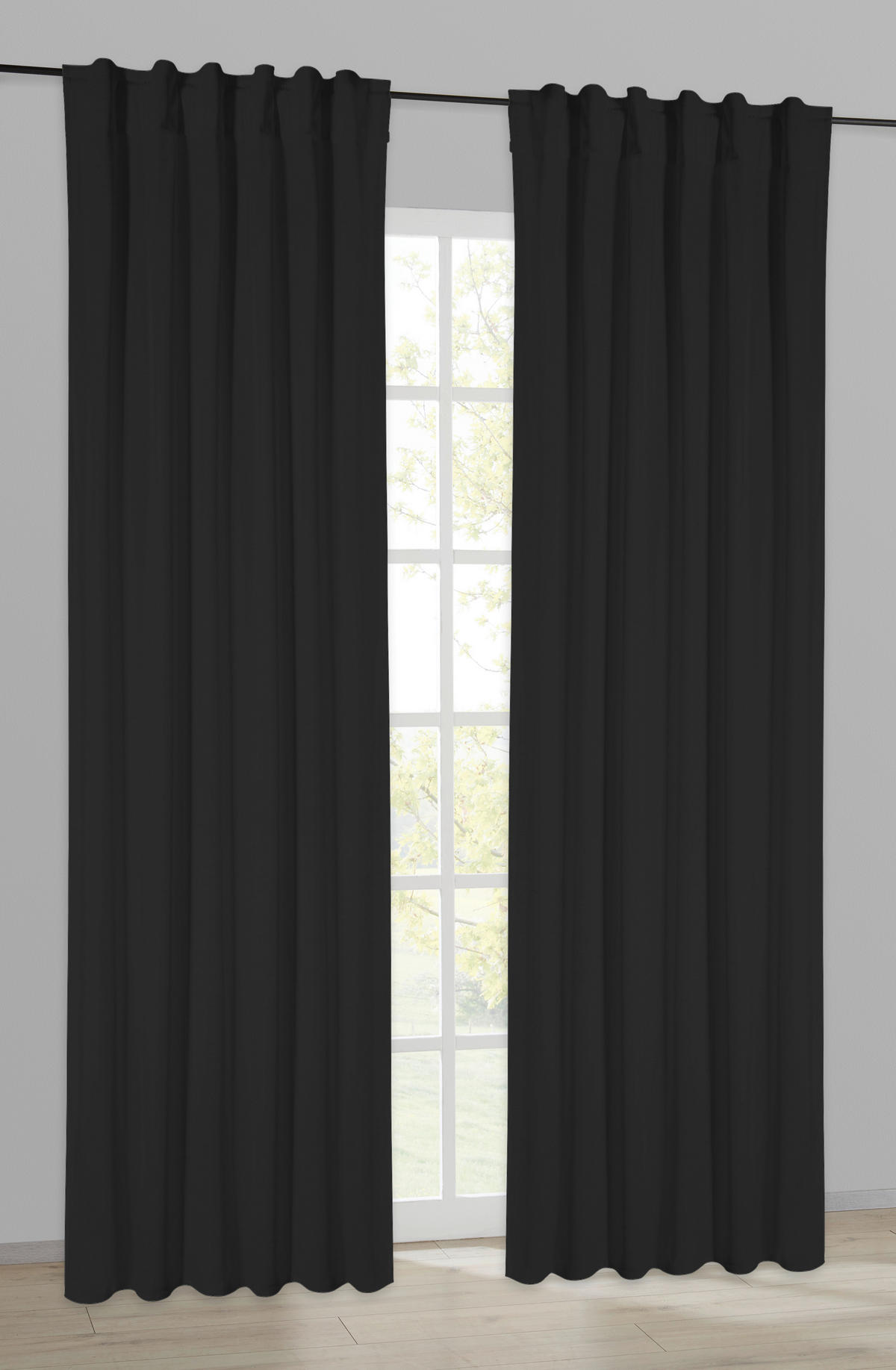 Thermovorhang Kiruna schwarz B/L: ca. 140x245 cm Kiruna - schwarz (140,00/245,00cm)