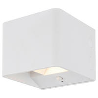 GLOBO LED-Wandleuchte klar weiß PVC Metall Kunststoff B/H/L: ca. 10,1x8x10,2 cm 1 Brennstellen VERONIKA - klar/weiß (10,20/10,10/8,00cm) - GLOBO