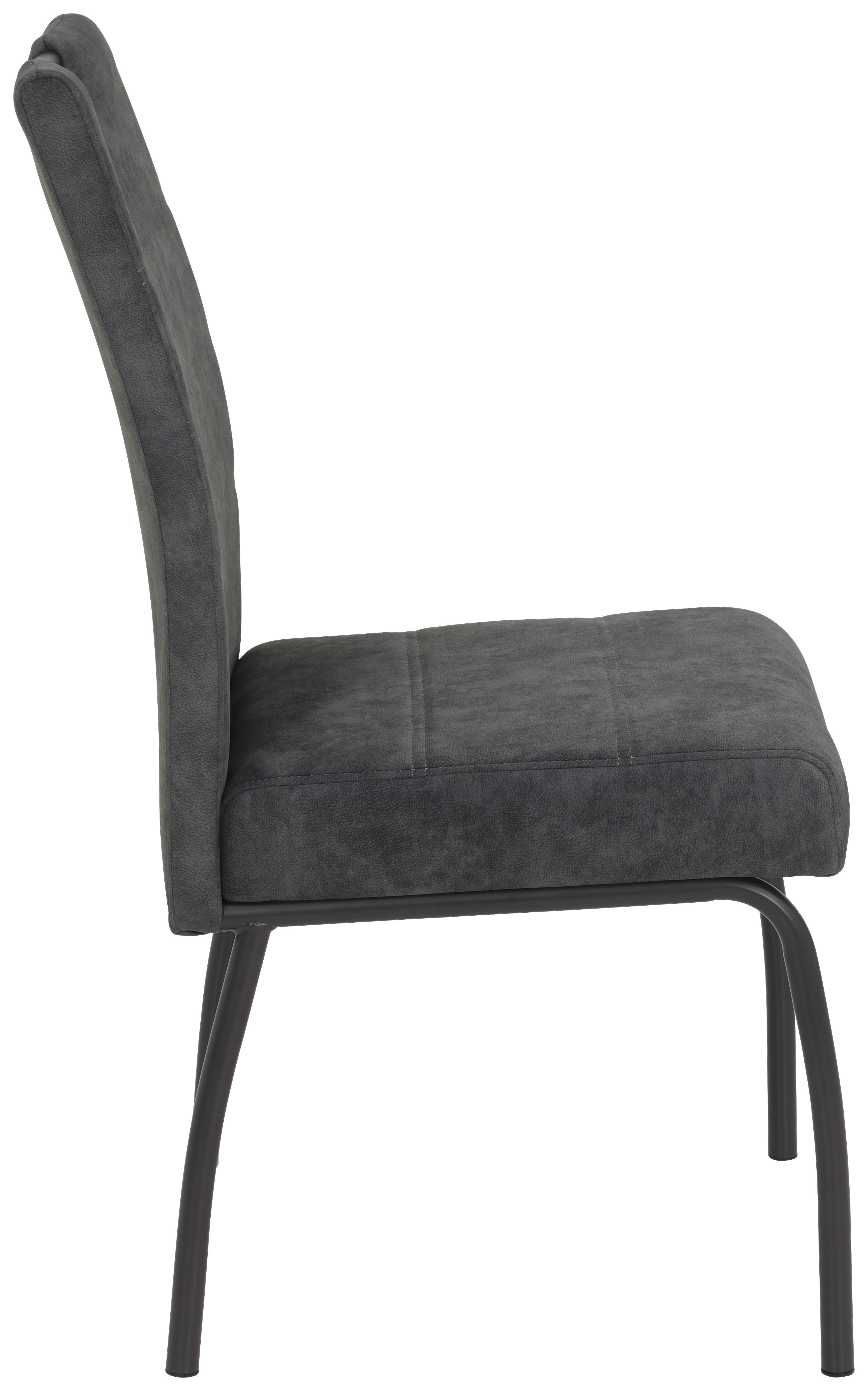 Stuhl Evelyn anthrazit Microfaser B/H/T: ca. 50x97x62 cm Evelyn - anthrazit/grau (50,00/97,00/62,00cm)