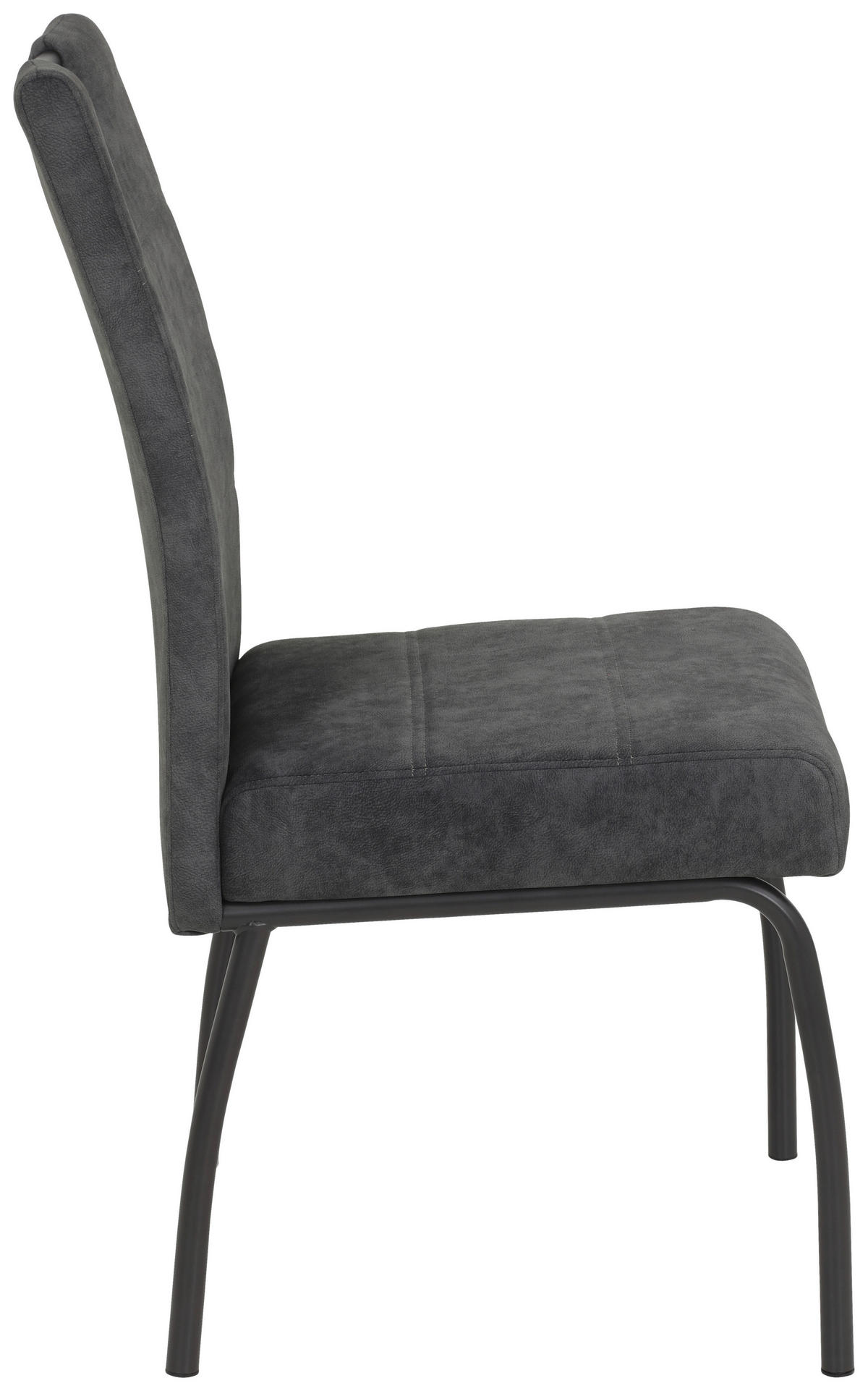 Stuhl Evelyn anthrazit Microfaser B/H/T: ca. 50x97x62 cm Evelyn - anthrazit/grau (50,00/97,00/62,00cm)