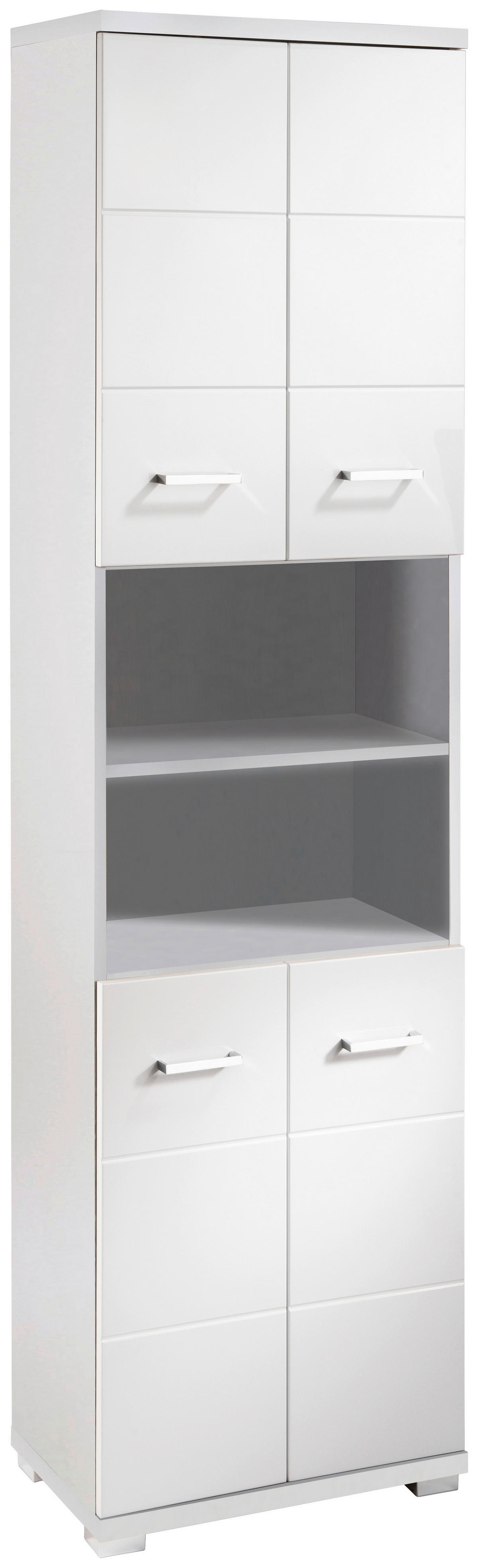 Hochschrank NEBRASKA weiß weiß Hochglanz B/H/T: ca. 50x192x31,5 cm NEBRASKA - weiß (50,00/192,00/31,50cm) - byLIVING