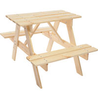 Timbela Kindersitzgarnitur M012 natur Holz B/H/L: ca. 60x50x81 cm M012 - natur (81,00/60,00/50,00cm) - Timbela