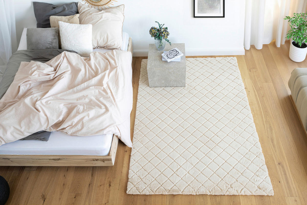 Padiro Hochflorteppich Imala 125 creme B/H/L: ca. 80x3x150 cm Imala 125 - creme (150,00/80,00/3,00cm) - Padiro