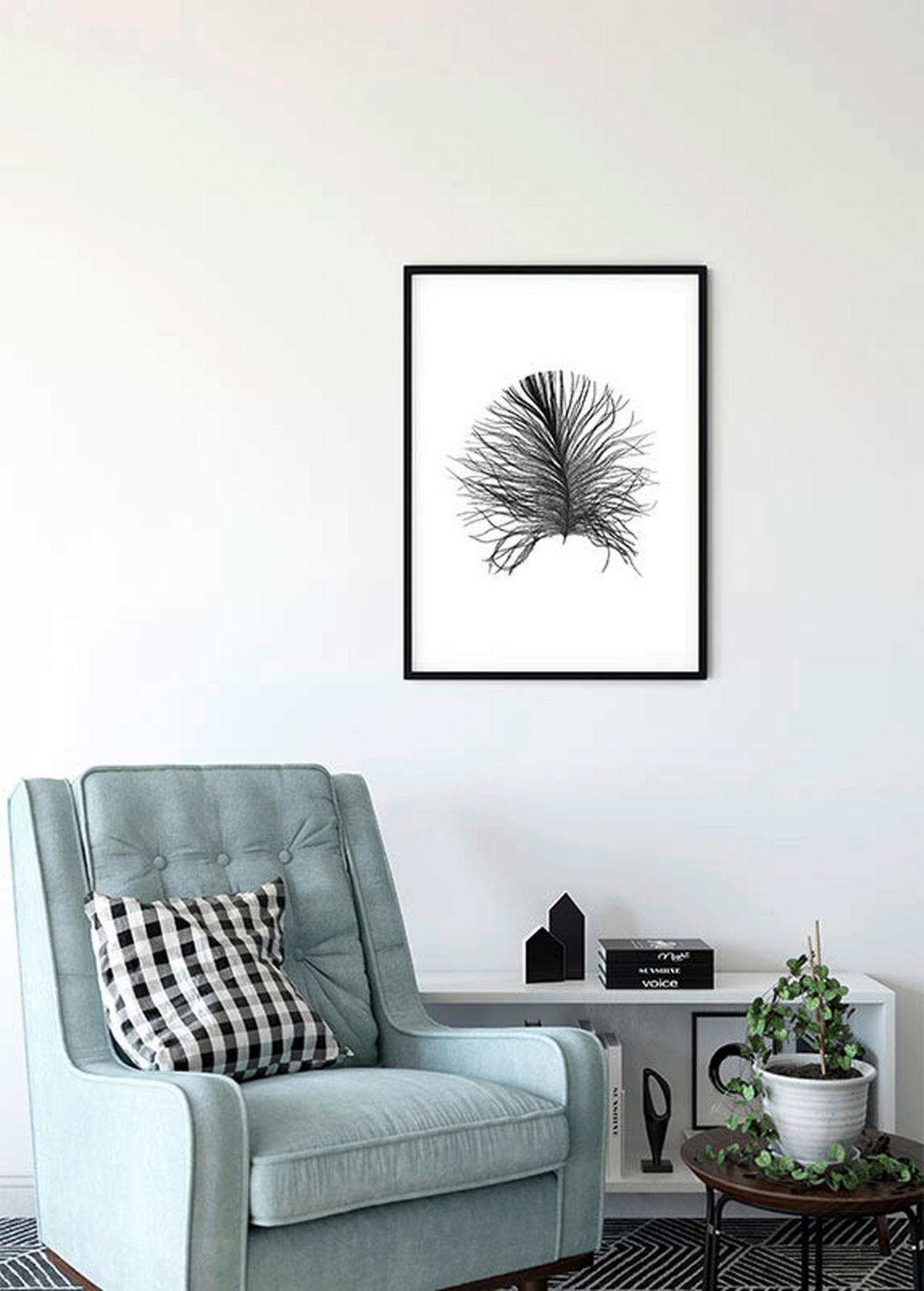 Komar Poster Feather White Feder B/L: ca. 30x40 cm Feather White - (30,00/40,00cm) - Komar
