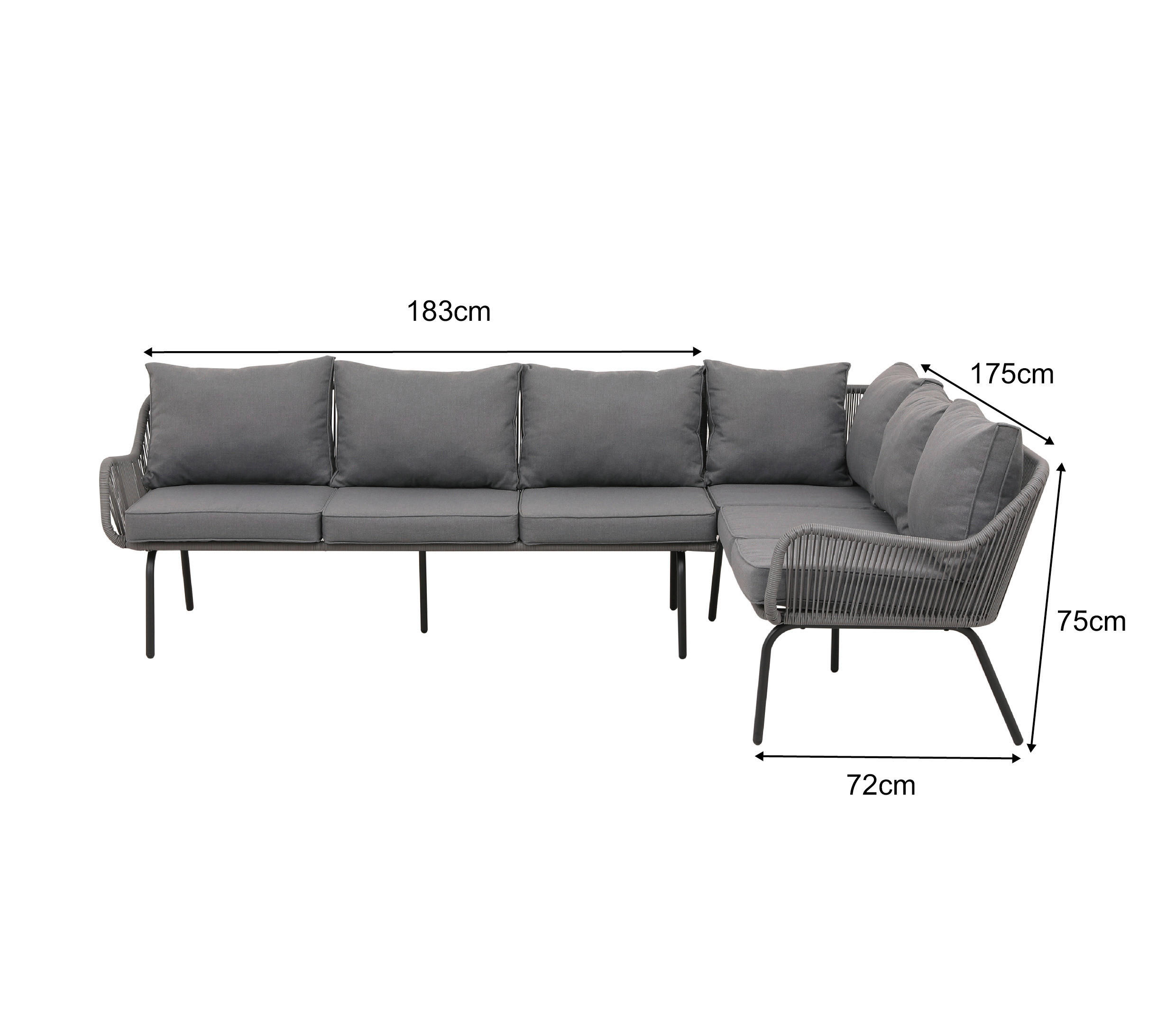 Thumbnail - POCOline Gartensitzgruppe Milos dunkelgrau Stahl