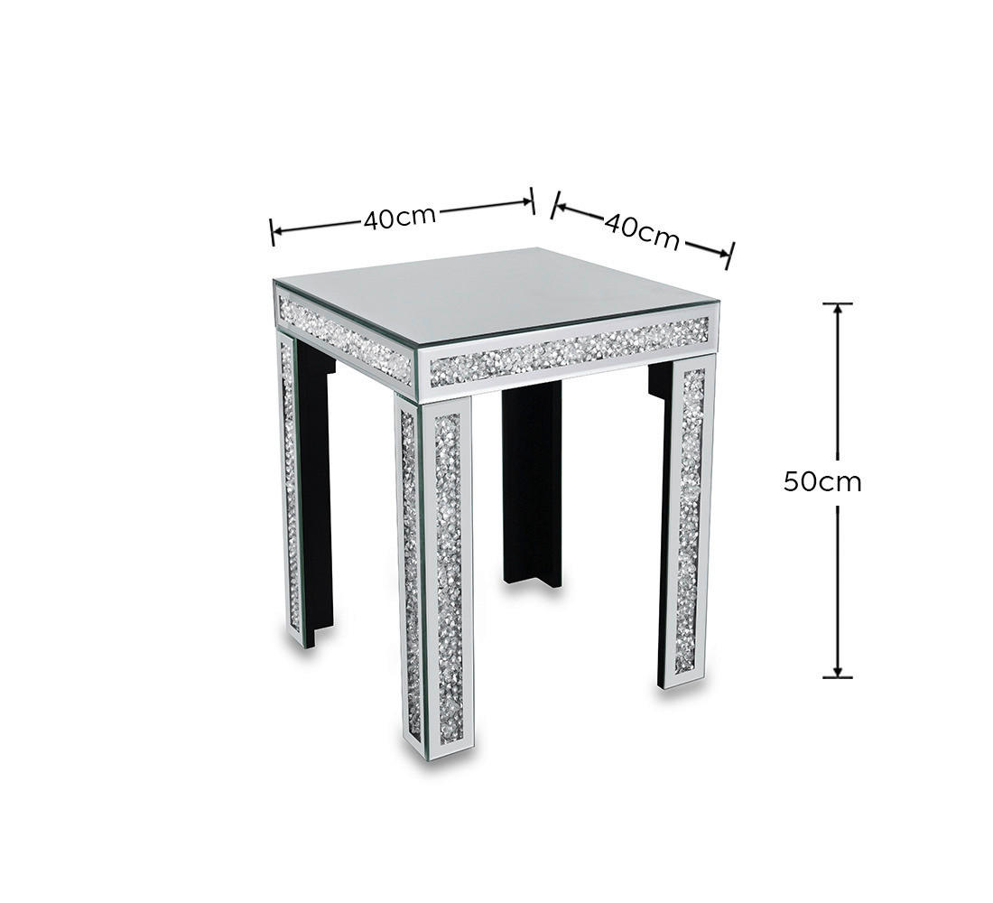 Beistelltisch Zoe silber B/H/T: ca. 40x50x40 cm Zoe - silber (40,00/50,00/40,00cm)