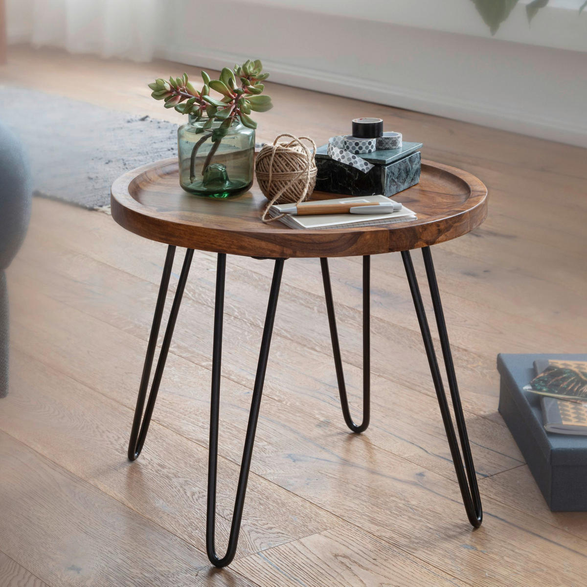 Couchtisch braun H: ca. 40 cm Couchtisch - braun (40,00cm) - Wohnling