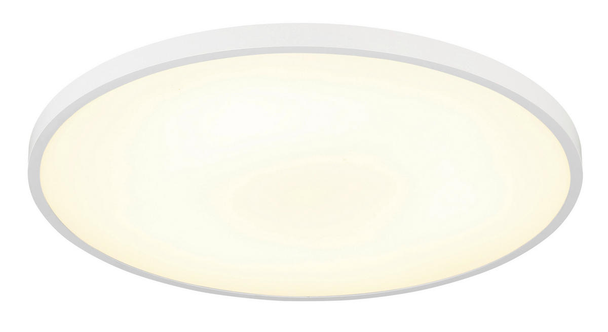 GLOBO Deckenleuchte weiß Opal Kunststoff H/D: ca. 4x40 cm 1 Brennstellen Nielsen - weiß/Opal (40,00/4,00cm) - GLOBO