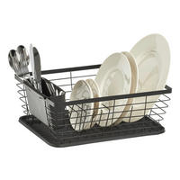 Zeller Geschirrabtropfständer schwarz Metall B/H/L: ca. 30,5x14,5x37 cm Geschirrabtropfständer - schwarz (37,00/30,50/14,50cm) - Zeller