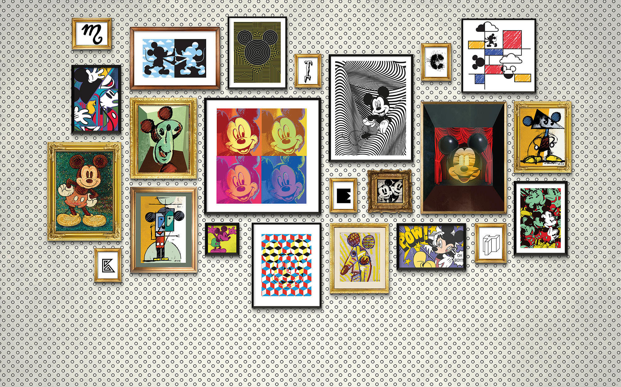 Komar Fototapete Mickey Art Collection B/L: ca. 400x250 cm Mickey Art Collection - (400,00/250,00cm) - Komar