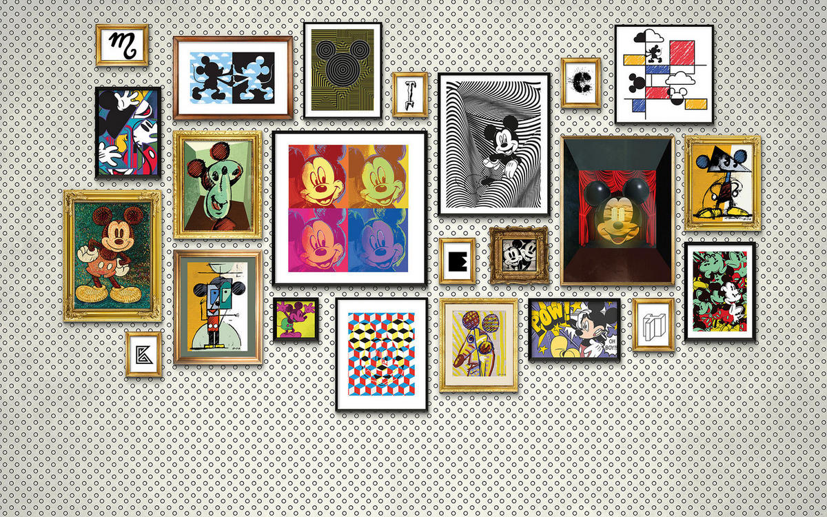 Komar Fototapete Mickey Art Collection B/L: ca. 400x250 cm Mickey Art Collection - (400,00/250,00cm) - Komar