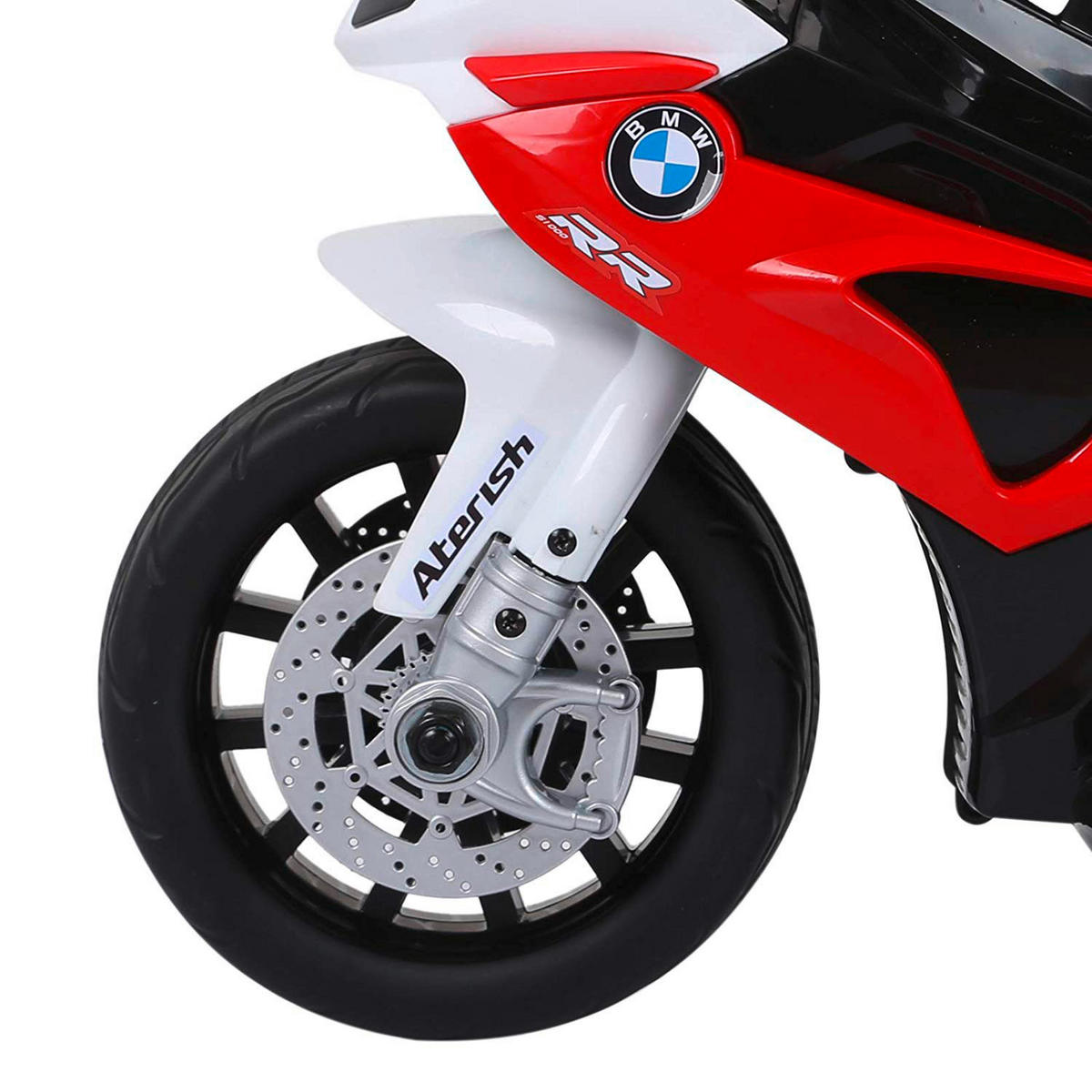HOMCOM Kindermotorrad BMW S1000RR weiß B/H/L: ca. 37x44x66 cm BMW S1000RR - weiß/rot (66,00/37,00/44,00cm) - HOMCOM