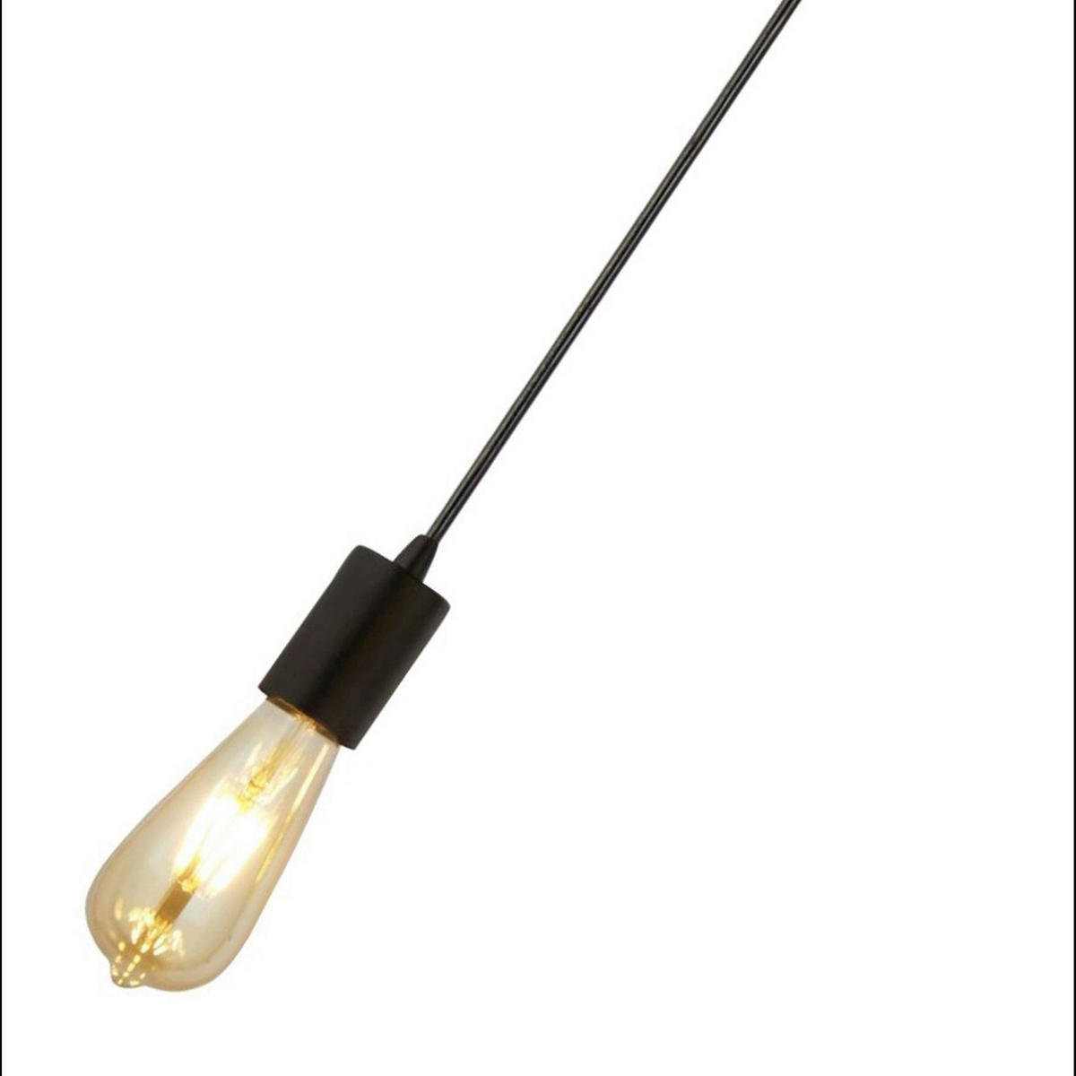 Searchlight Pendelleuchte schwarz Stahl B/H/L/D: ca. 10x150x10x10 cm E27 1 Brennstellen Squiggle - schwarz (10,00/10,00/150,00cm) - Searchlight