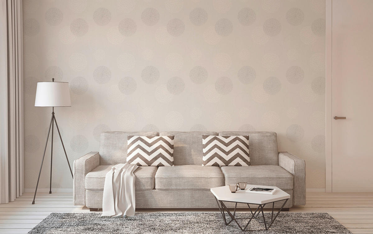 A.S.Creation Vliestapete Black & White Punkte creme B/L: ca. 53x1005 cm Black & White - creme (53,00/1005,00cm) - A.S.Creation