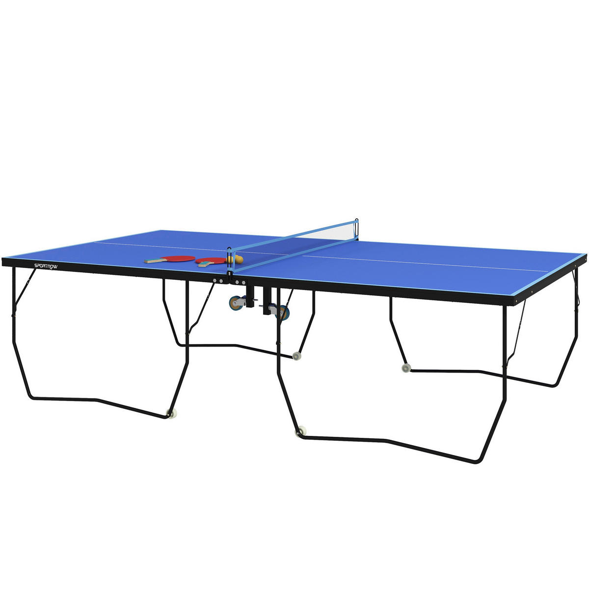 SPORTNOW Tischtennisplatte blau Stahl B/H/L: ca. 152,5x76x274 cm Tischtennisplatte - blau (274,00/152,50/76,00cm) - SPORTNOW