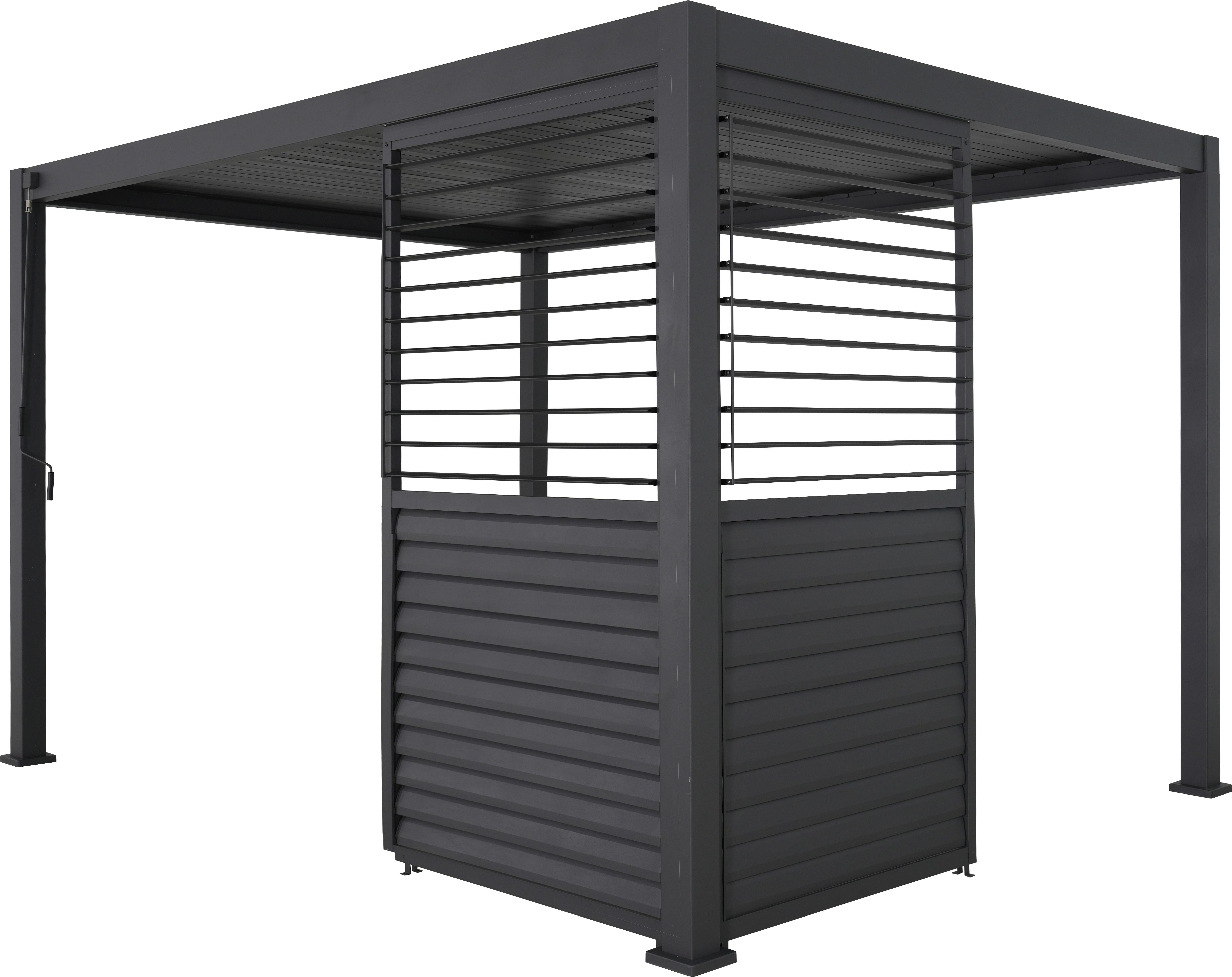 Mirador Lamellenwand für Pergola Deluxe Plus anthrazit Aluminium B/H/L: ca. 123,5x238,65x7 cm Deluxe Plus - anthrazit (7,00/123,50/238,65cm) - Mirador