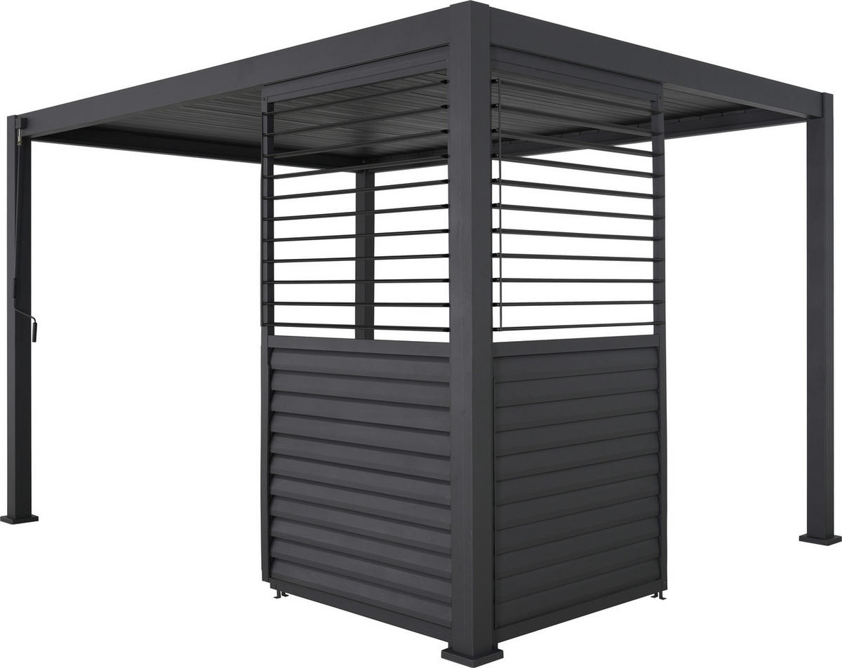 Mirador Lamellenwand für Pergola Deluxe Plus anthrazit Aluminium B/H/L: ca. 123,5x238,65x7 cm Deluxe Plus - anthrazit (7,00/123,50/238,65cm) - Mirador