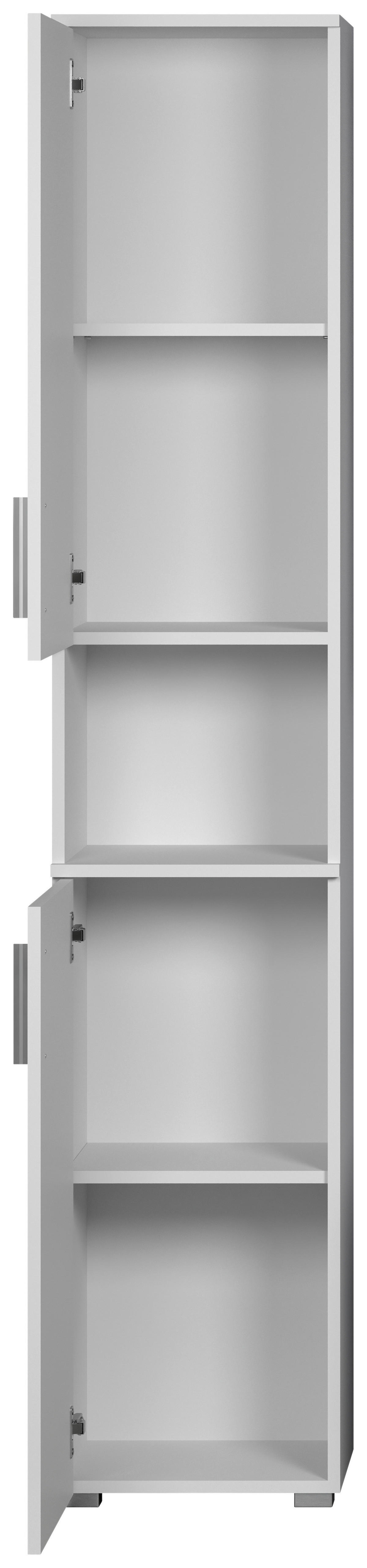 Hochschrank Wons weiß Hochglanz weiß matt B/H/T: ca. 37x192x31 cm Wons - weiß (37,00/192,00/31,00cm) - Trendteam