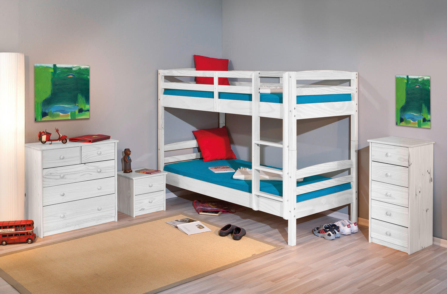 Etagenbett Rick weiß Rick - weiß (200,00/148,00/102,00cm) - Inter Link