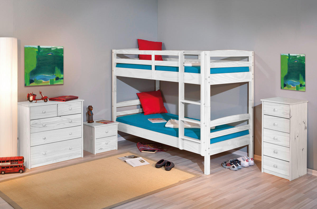 Etagenbett Rick weiß Rick - weiß (200,00/148,00/102,00cm) - Inter Link