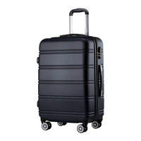 Hartschalenkoffer schwarz Kunststoff B/H/L: ca. 37x57x23 cm Hartschalenkoffer_L - schwarz (23,00/37,00/57,00cm)
