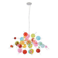Näve Leuchten Pendelleuchte bunt Metall Glas B/H/T/D: ca. 98x187x98x98 cm G9 10 Brennstellen EXPLOSION - bunt (98,00/187,00/98,00cm) - Näve Leuchten
