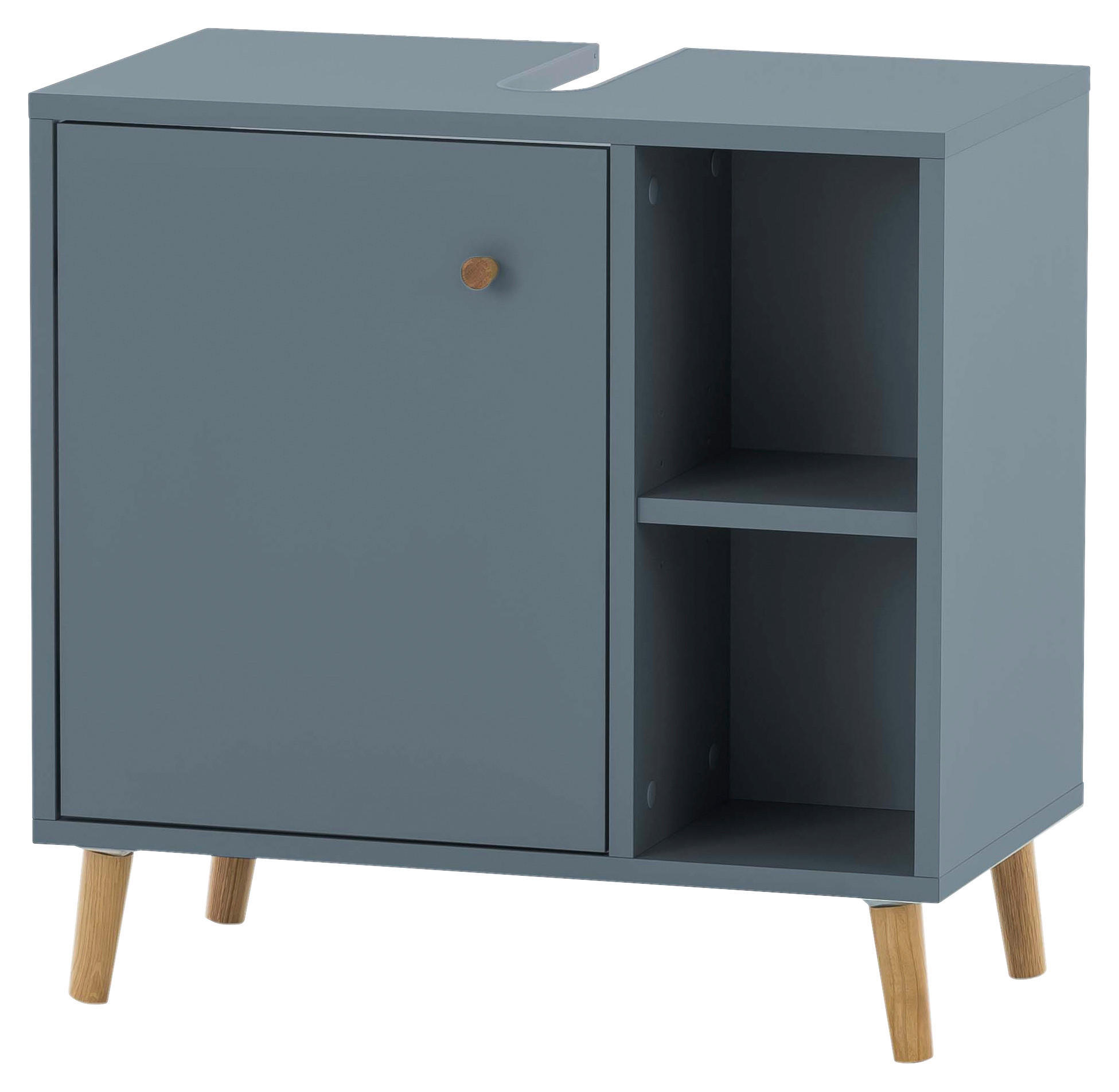 Waschbeckenunterschrank Bjarne Fjordblau B/H/T: ca. 60,2x59,3x33 cm Bjarne - Fjordblau (60,20/59,30/33,00cm) - Möbelpartner