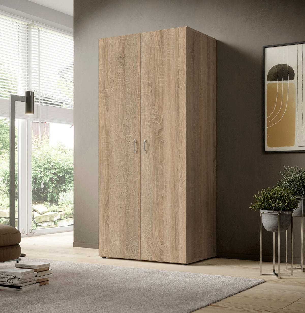Kleiderschrank Joe Eiche Sonoma Nachbildung B/H/T: ca. 81x176x50,8 cm Joe - Eiche (81,00/176,00/50,80cm)