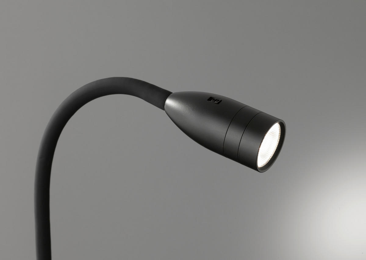 Fischer & Honsel LED-Wandspot 30170 schwarz Metall B/H/T: ca. 4x61x4 cm 1 Brennstellen Sten - schwarz (4,00/61,00/4,00cm) - Fischer & Honsel