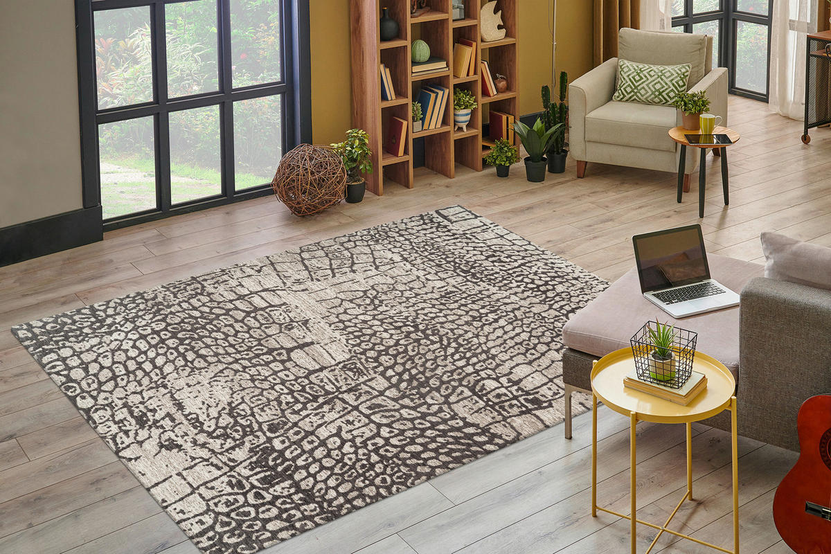 Kayoom Flachflorteppich Davis 325 grau B/H/L: ca. 160x1,2x230 cm Davis 325 - grau (230,00/160,00/1,20cm) - Kayoom