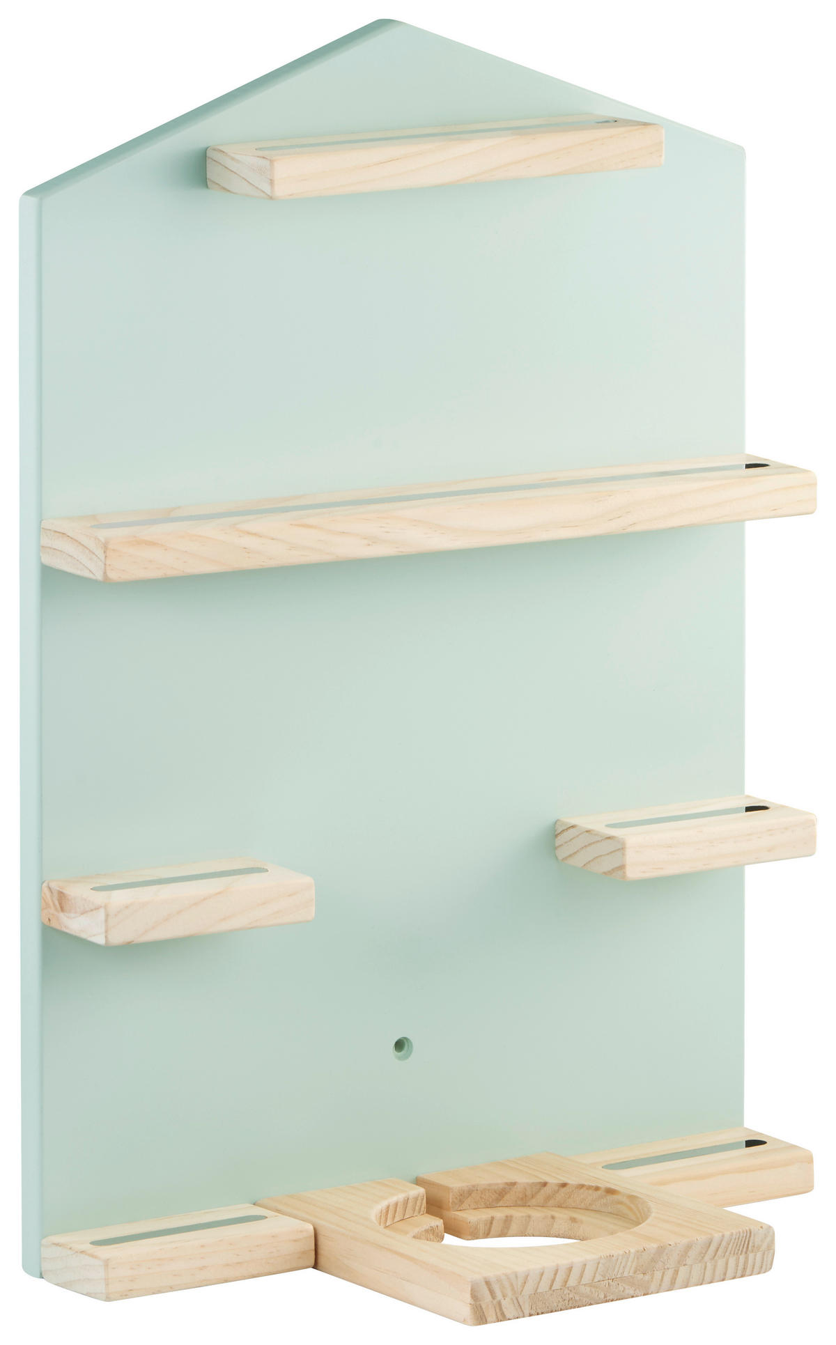 HAMA Wandregal für Hörspielfiguren mint Holzregal-Haus_für_Hörspielbox - mint (31,00/7,00/44,00cm) - HAMA