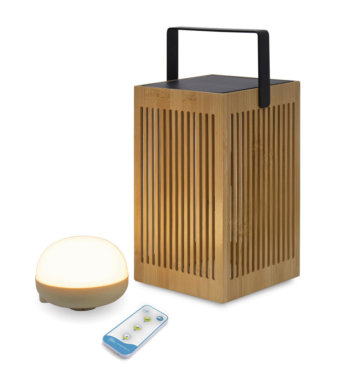 LED-Dekoleuchte braun B/H/L: ca. 14,5x24x14,5 cm OKINAWA - braun (14,50/14,50/24,00cm) - NewGarden