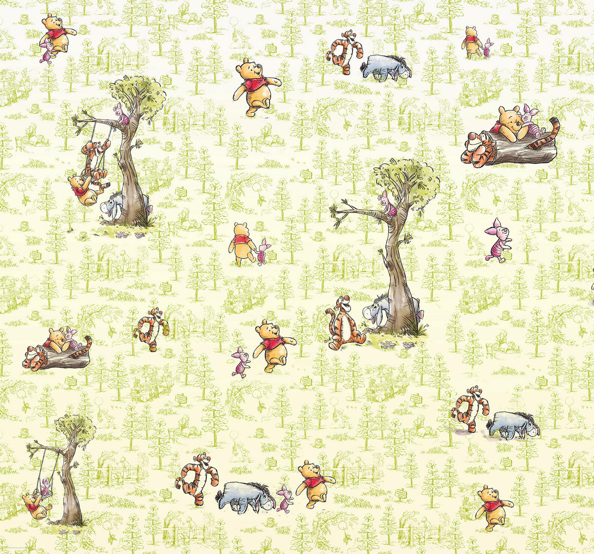 Komar Fototapete Winnie the Pooh Friends DX6-031 B/H: ca. 300x280 cm Winnie the Pooh Friends DX6-031 - (300,00/280,00cm) - Komar