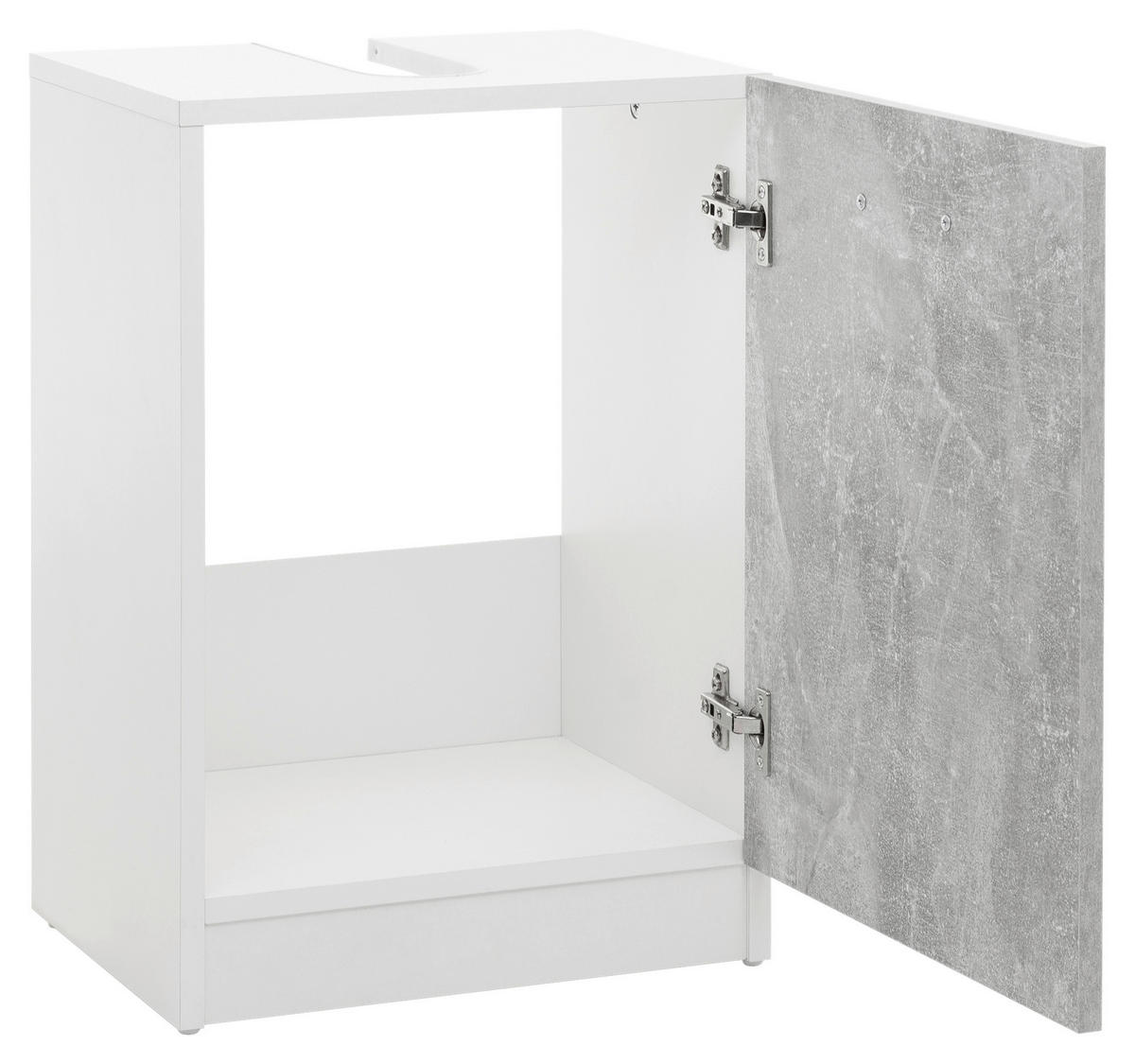 Waschbeckenunterschrank Solo 11 Beton Optik B/H/T: ca. 38x55x29 cm Solo 11 - weiß (38,00/55,00/29,00cm)