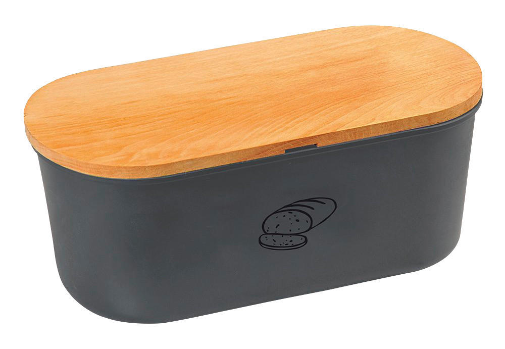 Kesper Brotbox braun Buche B/H/L: ca. 18x14x34 cm Brotbox - braun/schwarz (34,00/18,00/14,00cm) - Kesper