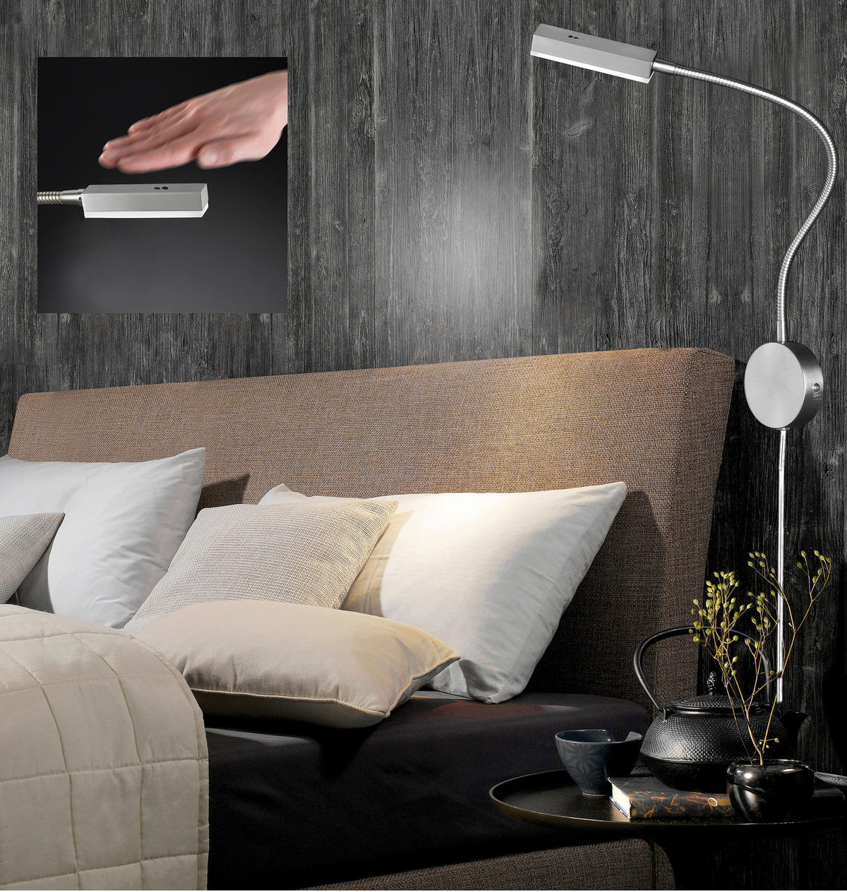 Fischer & Honsel LED-Wandspot 30603 nickel matt Acryl Metall B/H/T: ca. 8x59x48 cm 1 Brennstellen Raik - nickel matt (8,00/59,00/48,00cm) - Fischer & Honsel