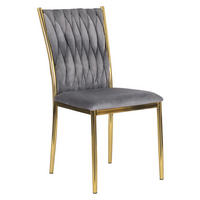 Stuhl DAN grau Velourstoff B/H/T: ca. 48x94x58 cm DAN - grau (48,00/94,00/58,00cm) - WIPMEB
