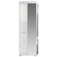 Garderobenschrank Amanda weiß Hochglanz B/H/T: ca. 62x195x38 cm Amanda - weiß (62,00/195,00/38,00cm) - Trendteam