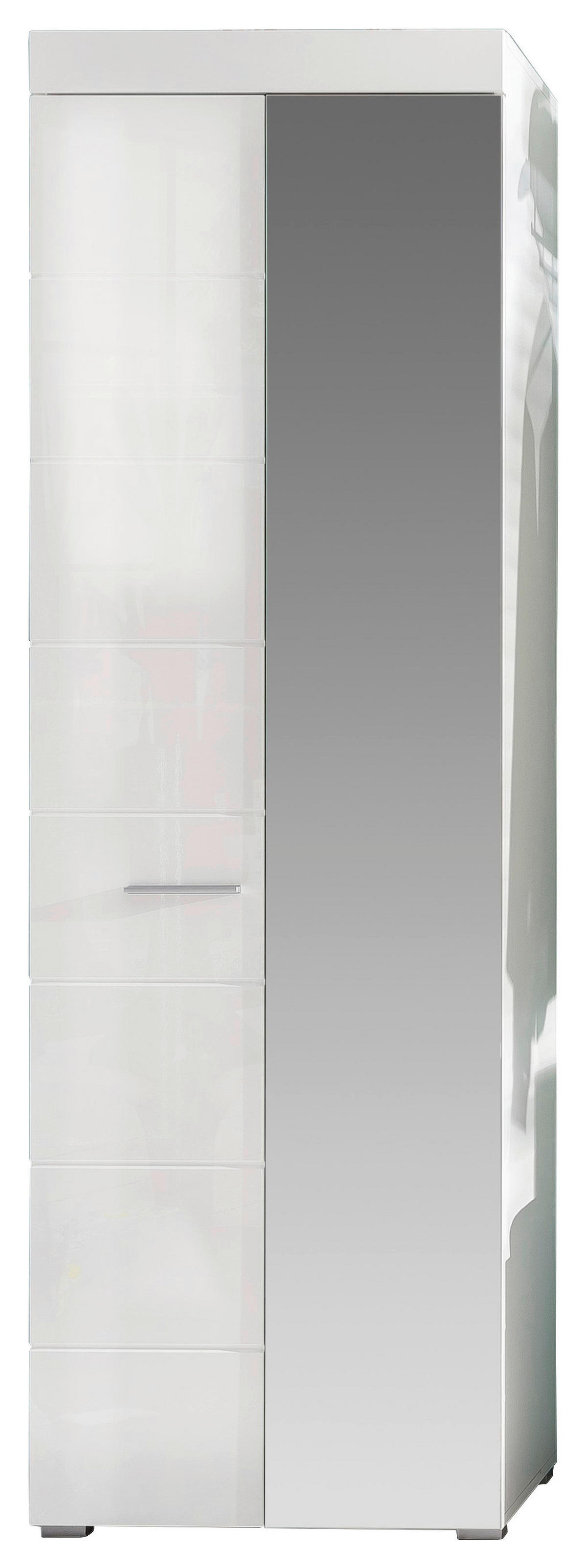 Garderobenschrank Amanda weiß Hochglanz B/H/T: ca. 62x195x38 cm Amanda - weiß (62,00/195,00/38,00cm) - Trendteam