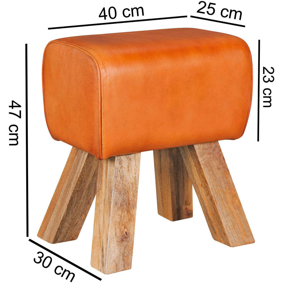 Wohnling Sitzbank braun natur Leder Echtholz Sitzbank - braun/natur - Wohnling