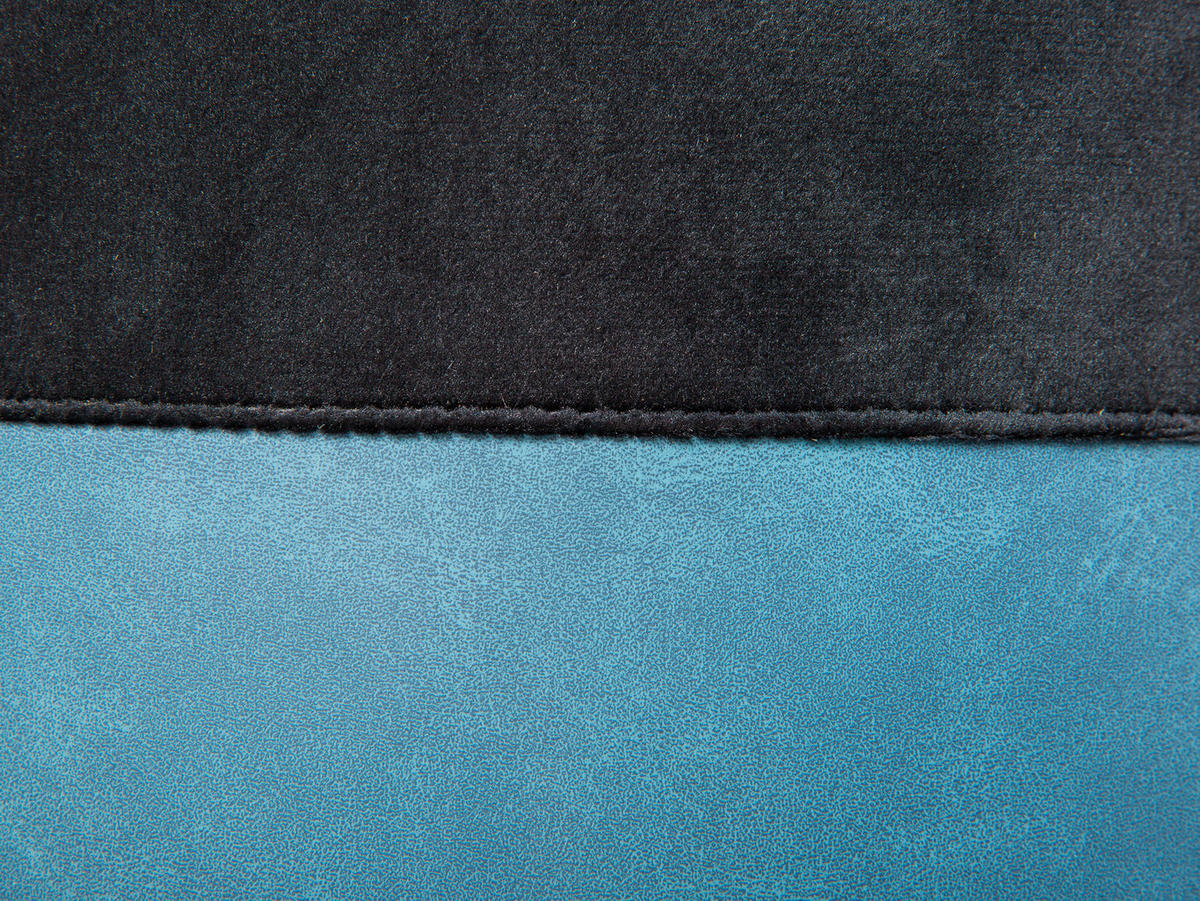 Inter Link Hocker Osame schwarz blau MDF Samtoptik B/H/T: ca. 38x43x33 cm Osame - blau/schwarz (38,00/43,00/33,00cm) - Inter Link