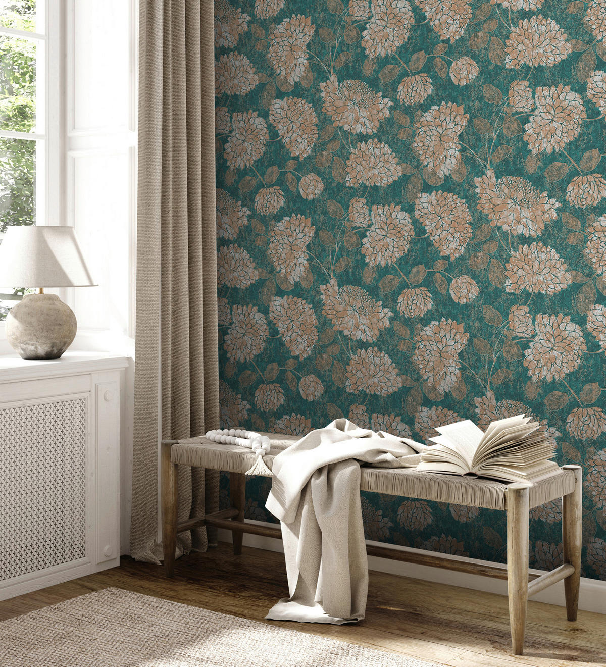 A.S.Creation Vliestapete Attractive 2 Floral grün B/L: ca. 53x1005 cm Attractive 2 - grün (53,00/1005,00cm) - A.S.Creation