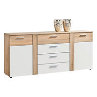 Kommode Trentino Eiche Sonoma Nachbildung weiß B/H/T: ca. 180x81x40 cm Trentino - Eiche/weiß (180,00/81,00/40,00cm)