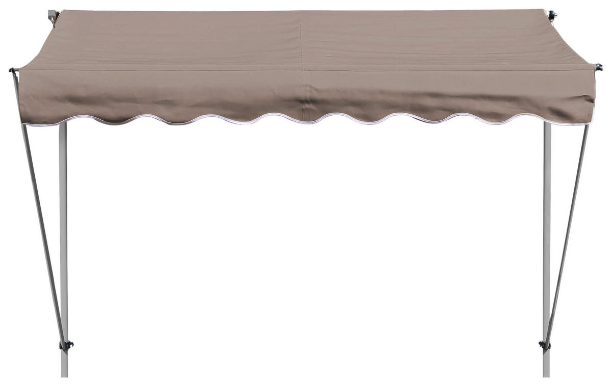 Klemm-Markise Ontario taupe B: ca. 250 cm Ontario - taupe (250,00cm) - Grasekamp